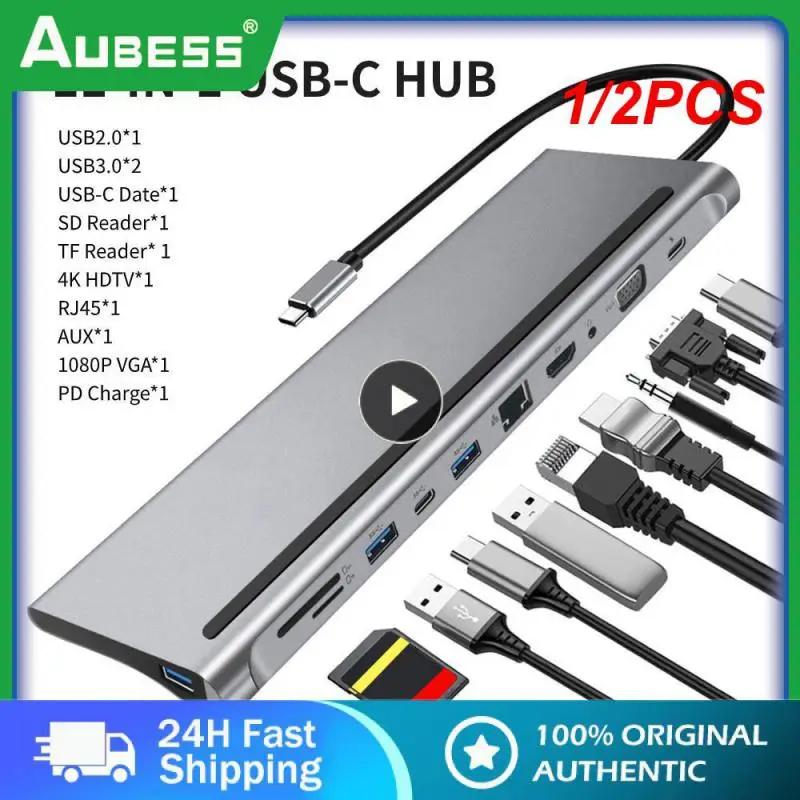 Ƽ USB ø ŷ ̼,  , CŸ  , USB 3.1- HDMI ȣȯ, 4K RJ45 VGA, 3.5mm, 1 , 2 